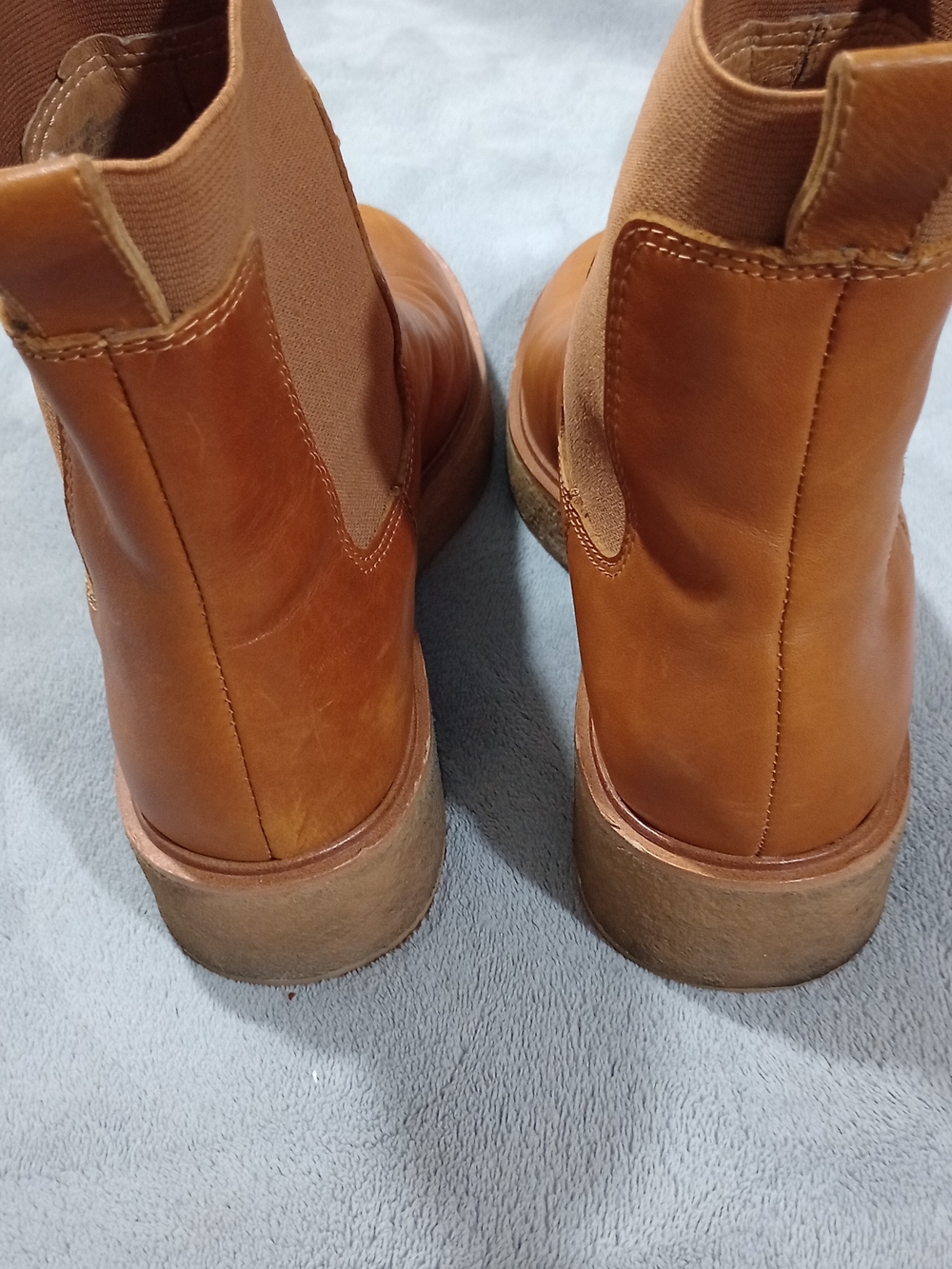 Madewell Tan 100% Leather Chelsea Ankle Boots Size 8.5 - Picture 5 of 5